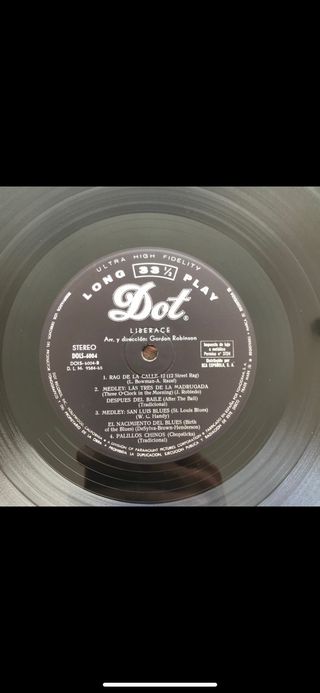 VINILO LIBERACE  1965   MUY BUEN ESTADO!!