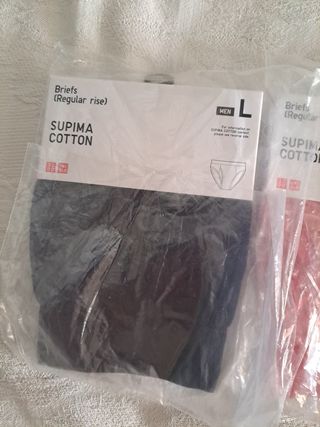 x6 UNIQLO briefs (regular rise) 93% algodón size L