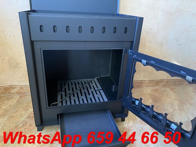 Estufa de leña con horno grande