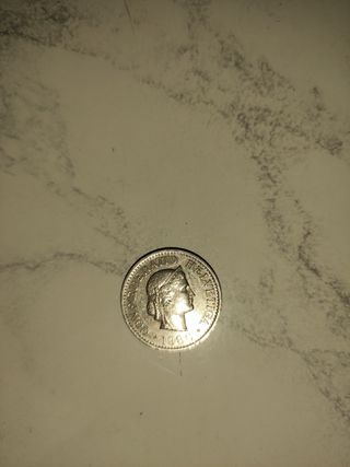 Moneda Helvetia 10 Cent. Francos 