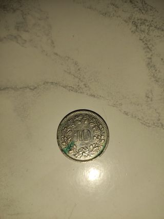 Moneda Helvetia 10 Cent. Francos 