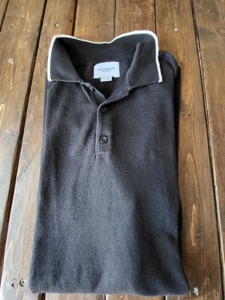 Polo negro de punto        zara man 