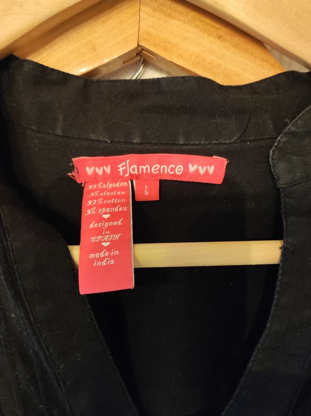 Camisa negra. Marca Flamenco. Talla L