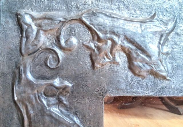 Espejo de estaño repujado NUEVO