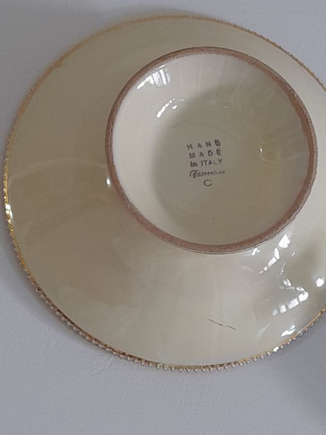 Hand Made In Italy Fiorentino C Ciotola Con Coperc