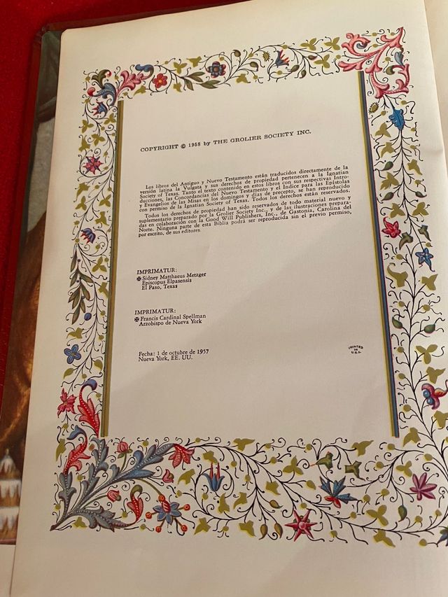 ANTIGUA SAGRADA BIBLIA AÑO 1.957