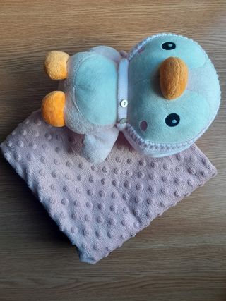 Lote peluche de bebé y manta