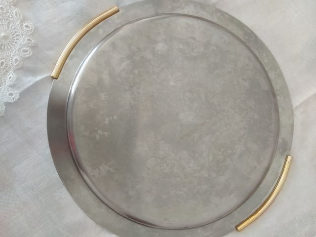 Bandeja redonda de acero inoxidable 