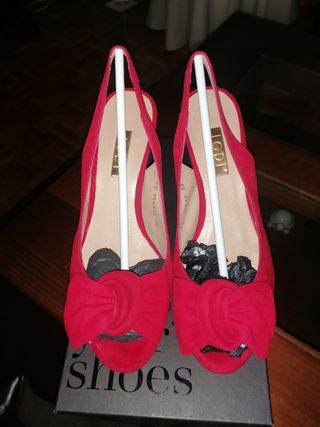 Sandalias LODI de ante rojo