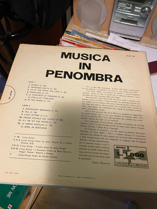 Lp musica in penombra