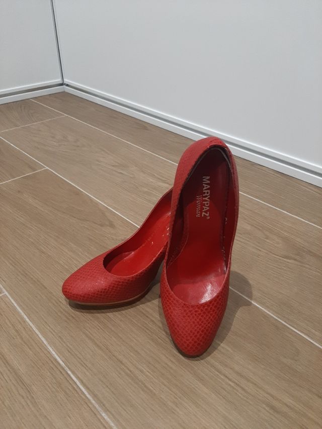 Zapato Piel Rojos