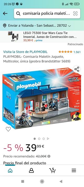 Maletín comisaría de policía de Playmobil
