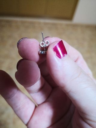 conjunto de plata cadena y pendientes 