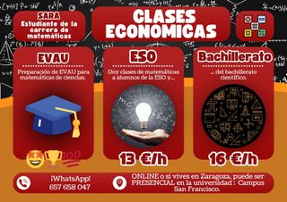 CLASES PARTICULARES SECUNDARIA Y BACHILLERATO