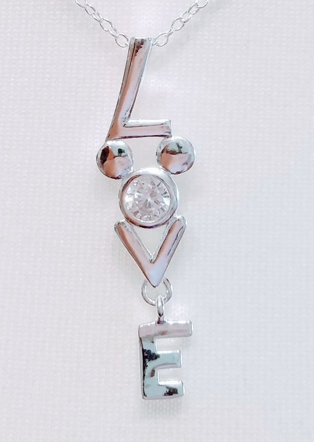 Collar love mickey baño plata