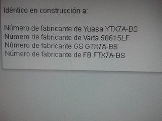 BATERIA YTX7A-BS / SOTX7A-BS - OFERTA