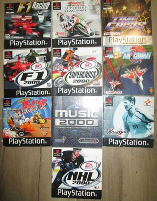 Lote Manuales y portadas Playstation 1