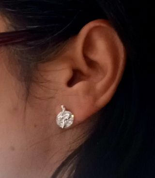 Pendientes plateados de serpiente