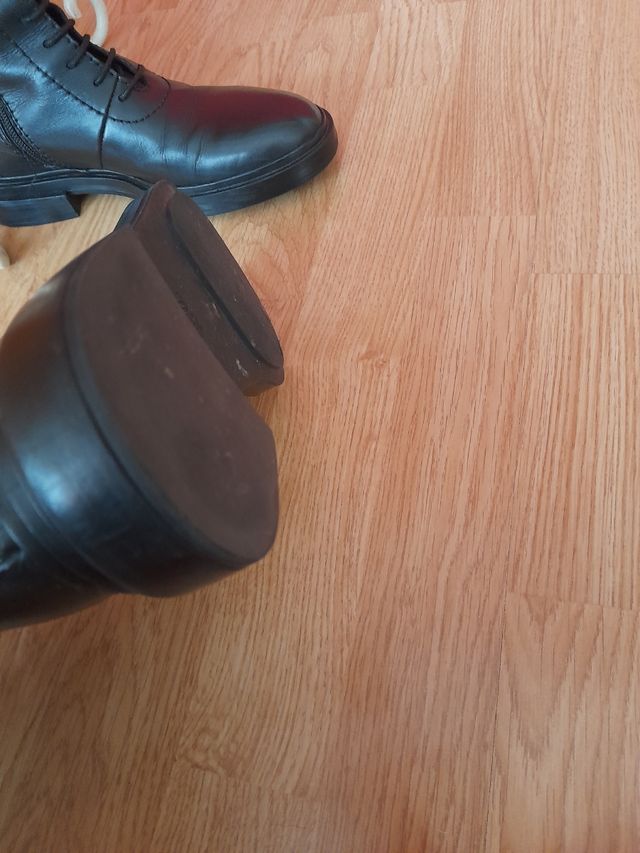 botas altas zara piel