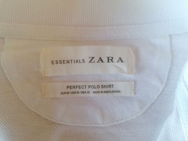 Polo Uomo Manica Corta Zara tg M - Bianco