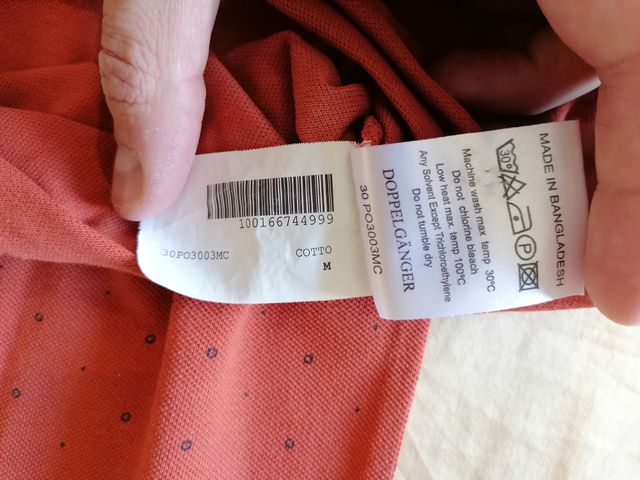 Polo Uomo Manica Corta Doppelganger tg M - Arancio