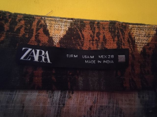 minifalda del zara zig zag