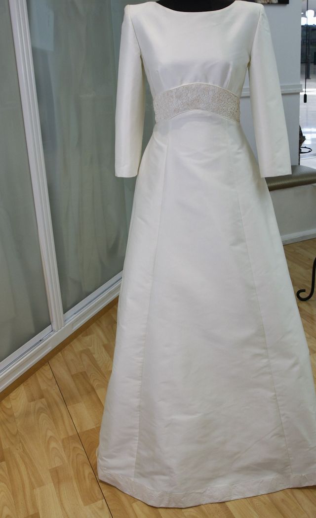 Vestido de novia manga larga
