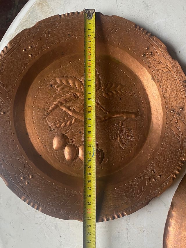 Platos decorativos de cobre