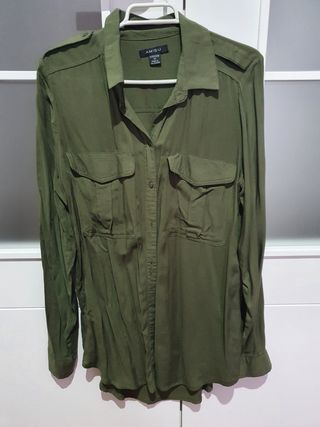 Camisa manga larga, verde militar