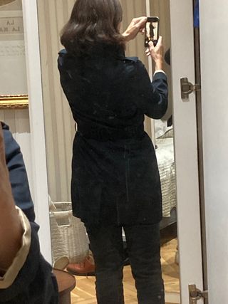 Gabardina Burberry mujer azul marino talla 40
