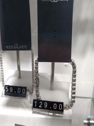 Pulsera tenis de plata tamaño XL