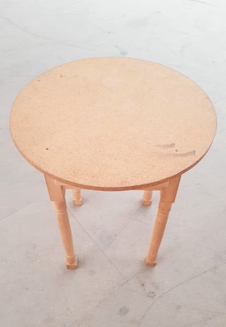Mesa Camilla Redonda Madera Clara 60x70