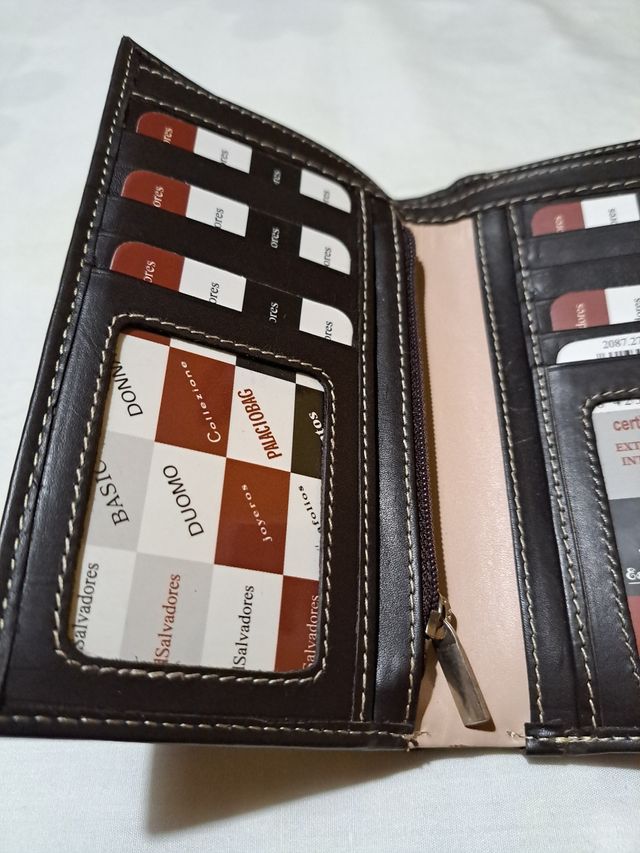 cartera monedero de piel