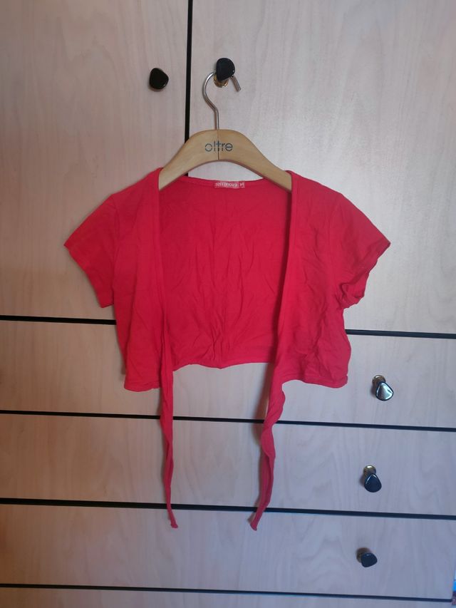 Crop top rosso