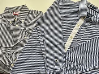 Camisas rayas azul marino niños
