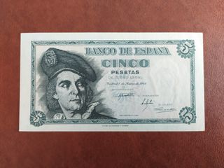 Billete de 5 pesetas 1948. SC