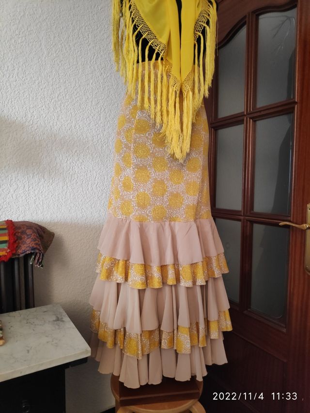 FALDA FLAMENCA ENSAYO "NUEVA" CINT. ALTA T/M