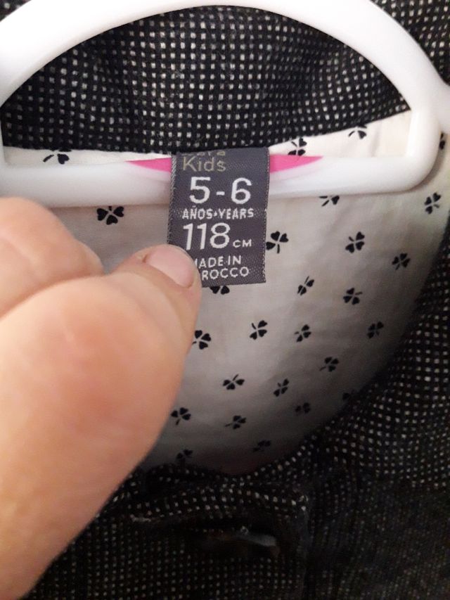 ABRIGO PAÑO NIÑA 5-6 AÑOS