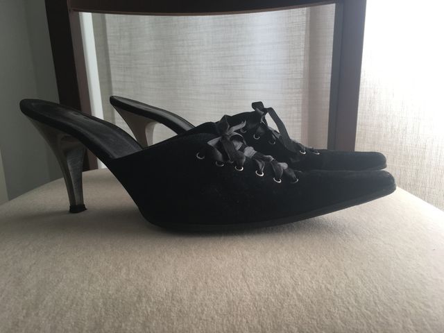 Zapato Ante Negro Invitada Fiesta