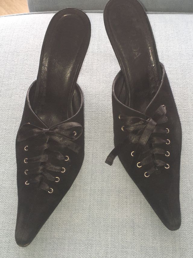 Zapato Ante Negro Invitada Fiesta