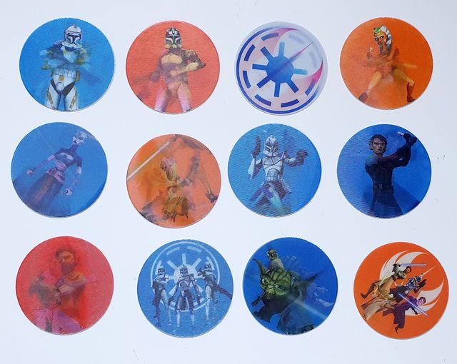 Star wars: set de 12 discos Clone Wars UK