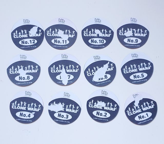 Star wars: set de 12 discos Clone Wars UK