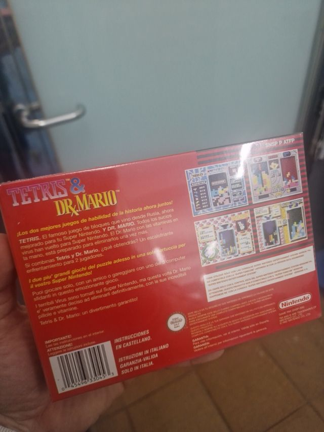 TETRIS Y DR. MARIO. SUPER NINTENDO PRECINTADO.