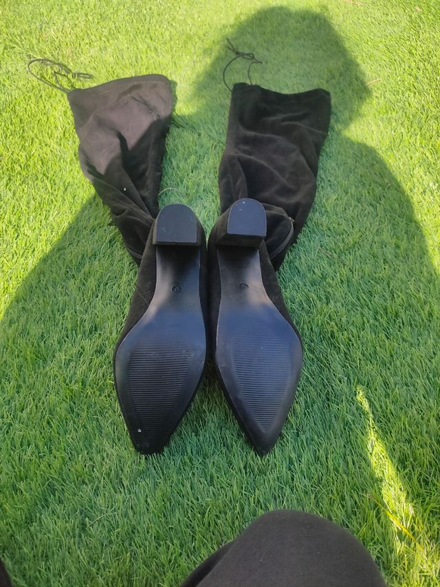 botas terciopelo altas