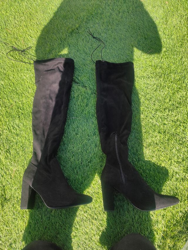 botas terciopelo altas