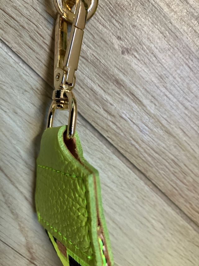 Tracolla/cintura verde maculata con inserti pelle