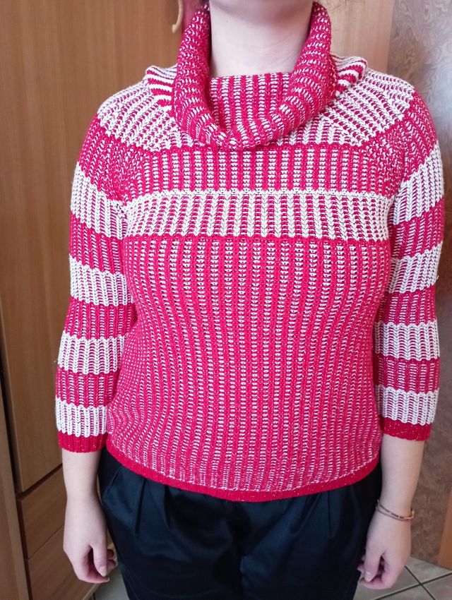 maglione donna dolcevita maniche 3/ 4
