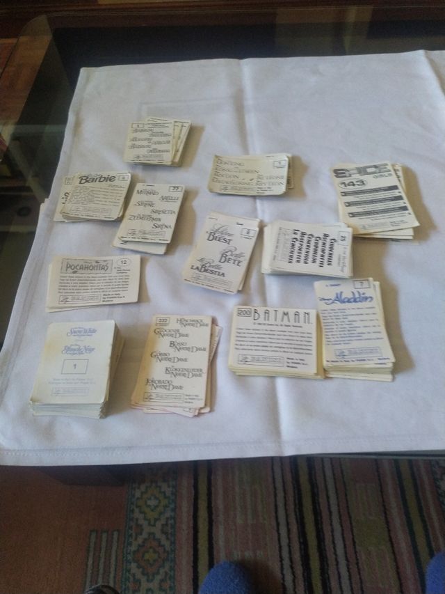 cromos sueltos panini, Aladdin, Cenicienta Barbie