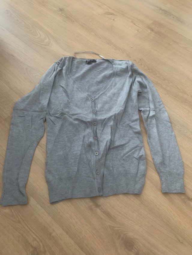 Chaqueta tricot gris , talla M