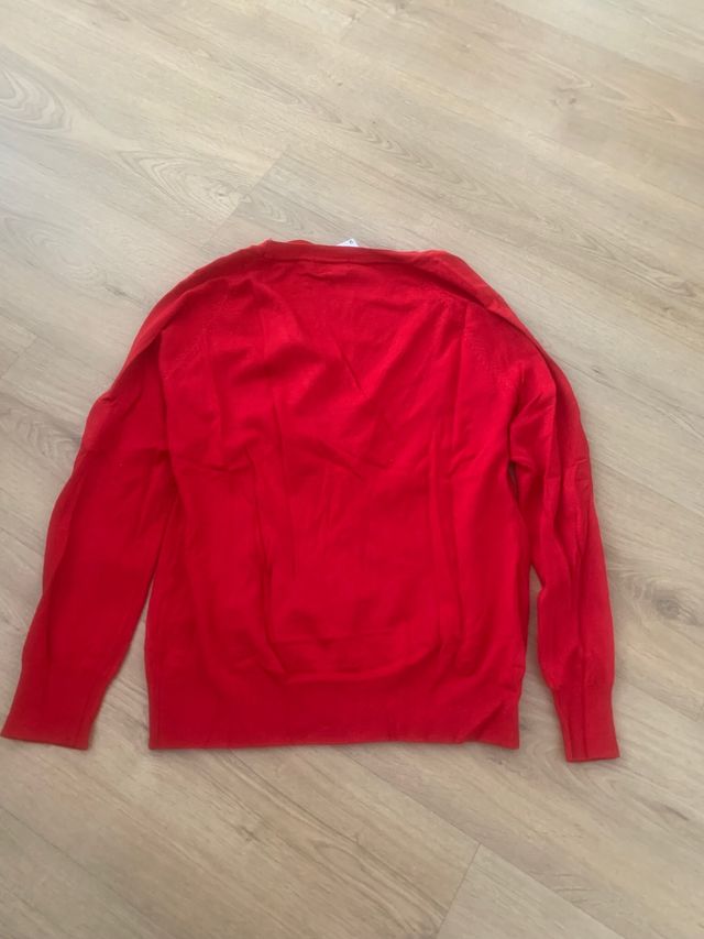 Chaqueta tricot roja , talla L